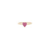 Guld ring med hjerteformet grønlandsk safir